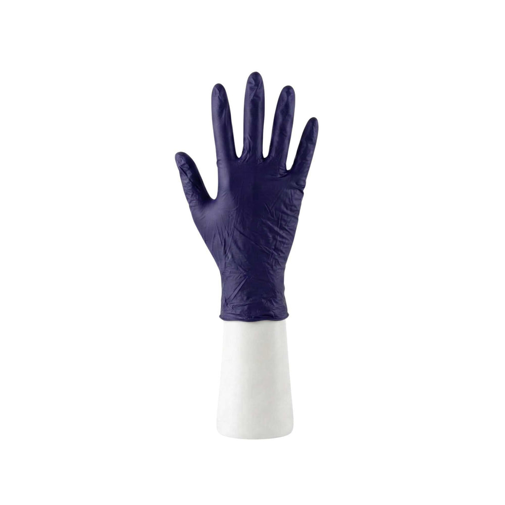 Low Derma Dark Blue Large Nitrile Gloves - Hypoallergenic, Non-Sterile, Powder-Free - 100 count box