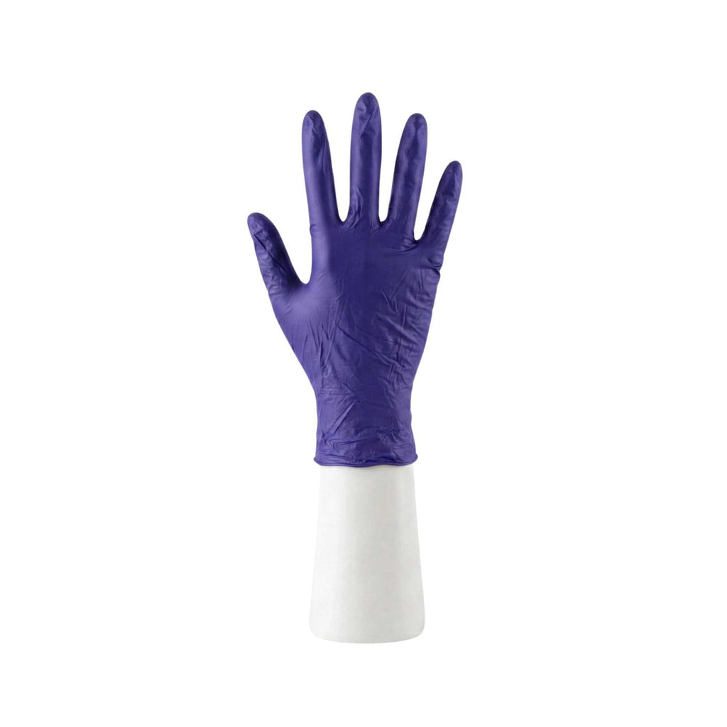 Low Derma Blue Extra Large Nitrile Gloves - Hypoallergenic, Non-Sterile, Powder-Free - 100 count box
