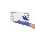 Low Derma Blue Extra Large Nitrile Gloves - Hypoallergenic, Non-Sterile, Powder-Free - 100 count box
