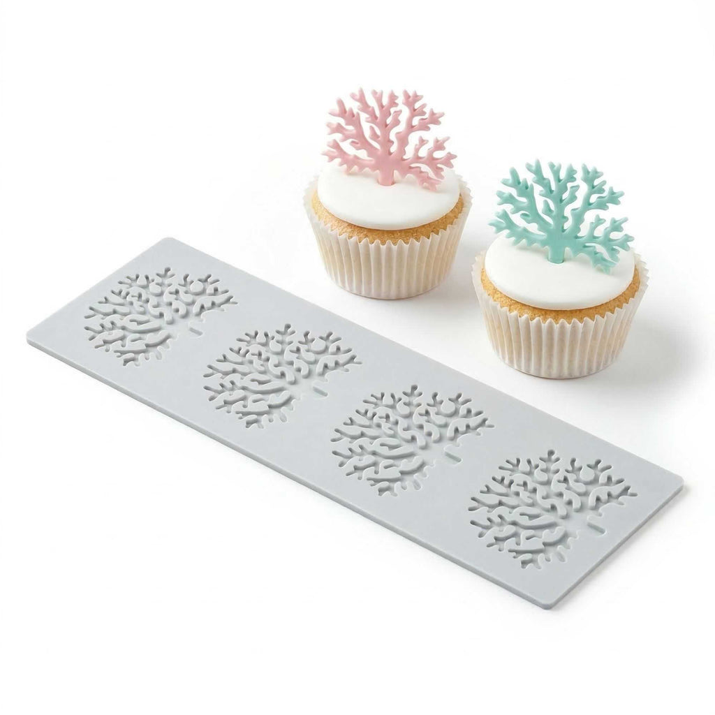 Pastry Tek Gray Silicone Coral Fondant Impression Mat - 1 count box