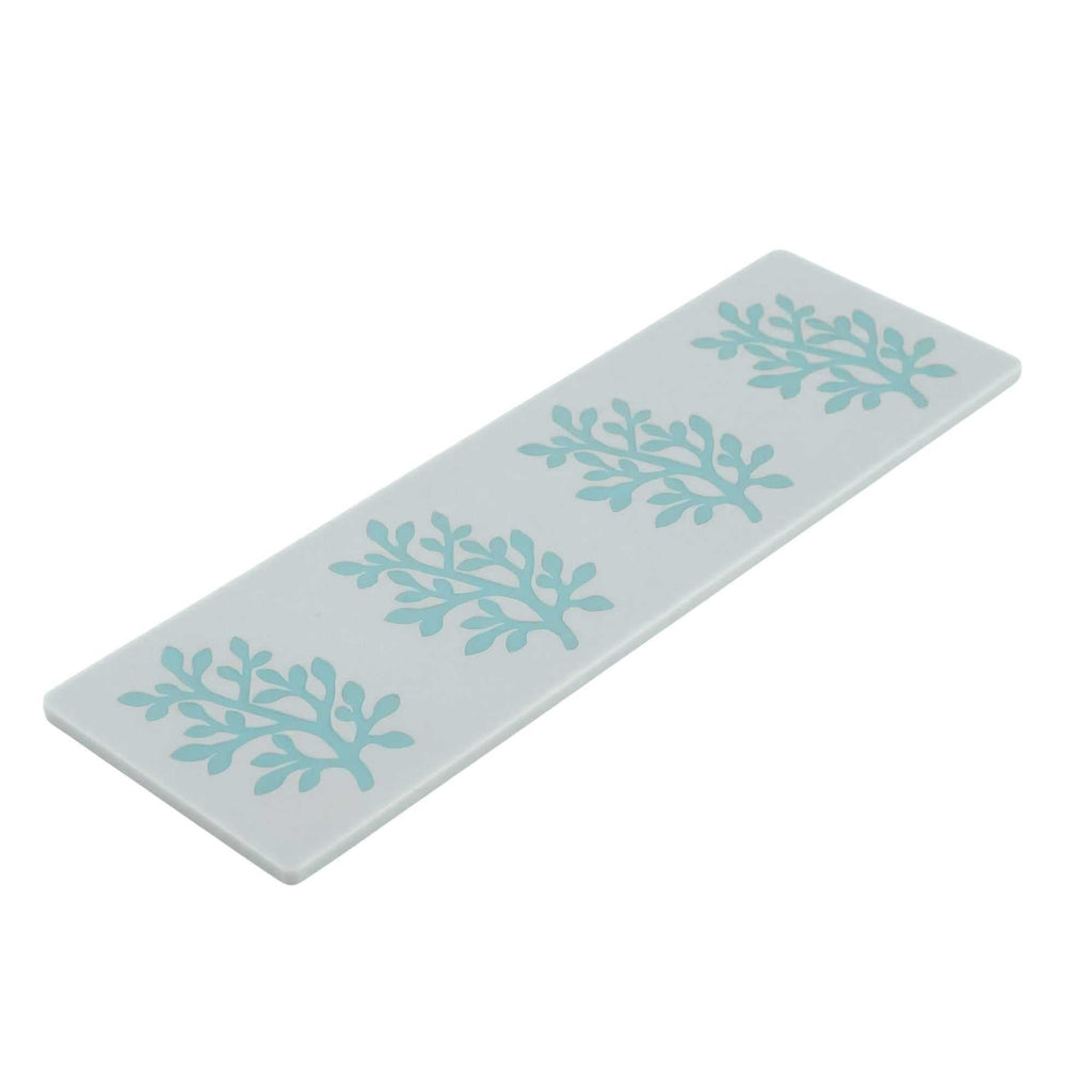 Pastry Tek Gray Silicone Branch with Leaves Fondant Impression Mat - 1 count box