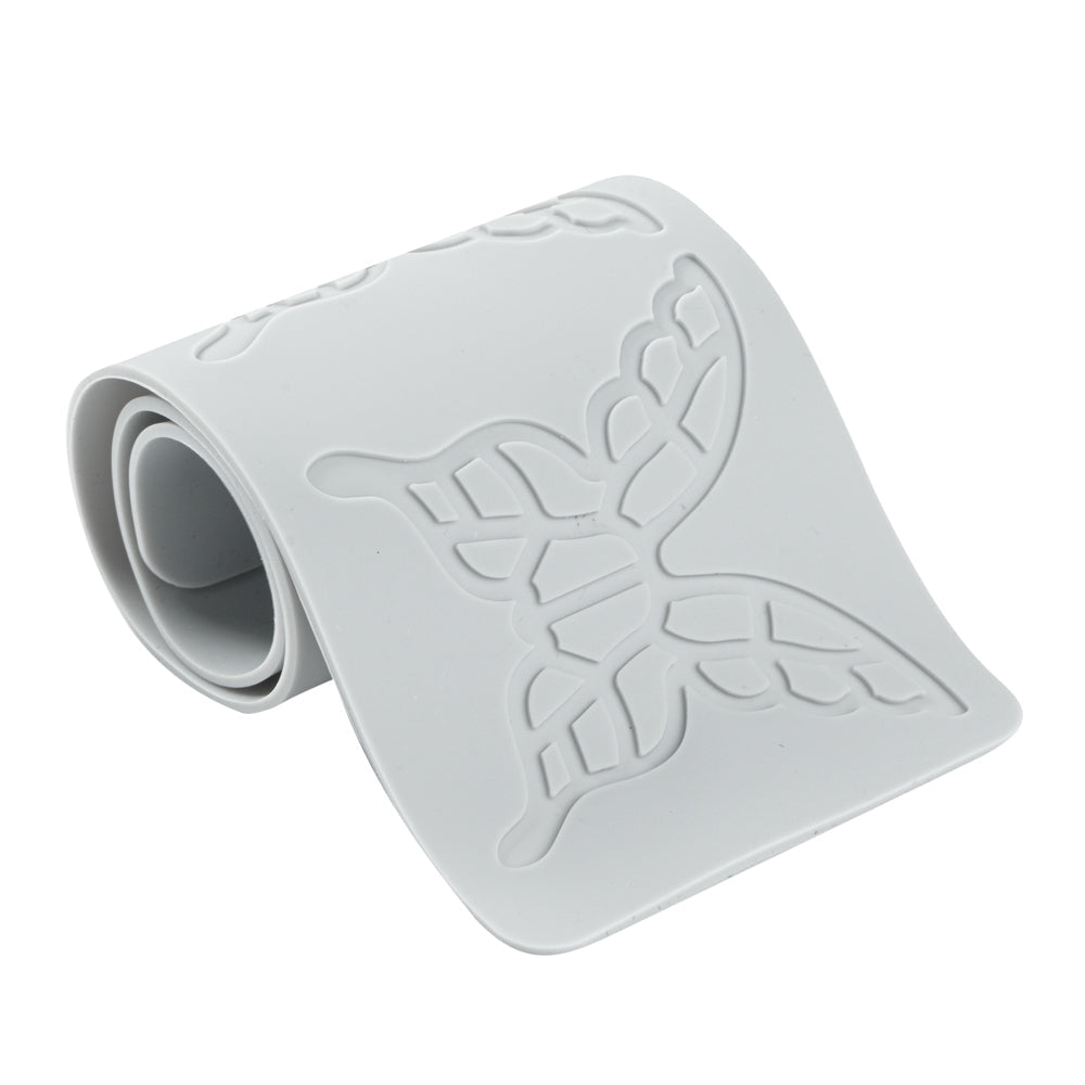 Pastry Tek Gray Silicone Butterfly Fondant Impression Mat - 1 count box