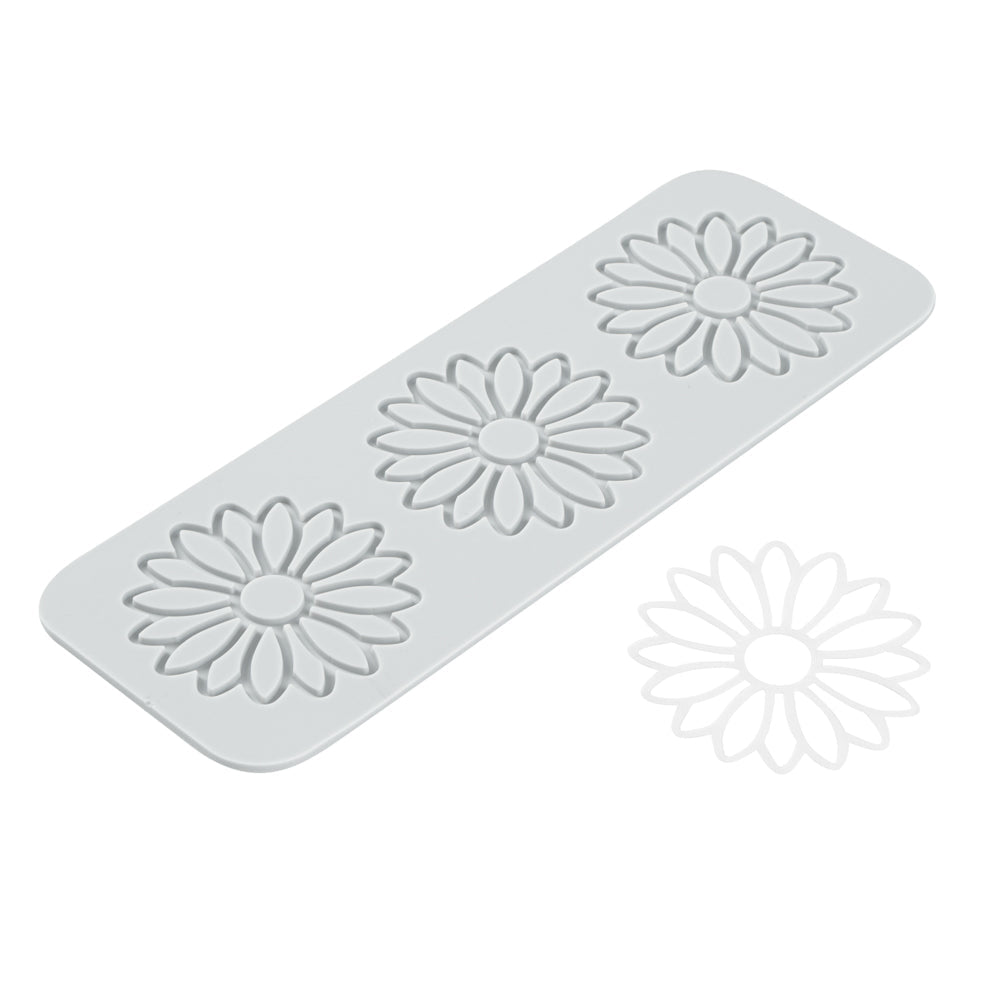 Pastry Tek Gray Silicone Flower Fondant Impression Mat - 1 count box