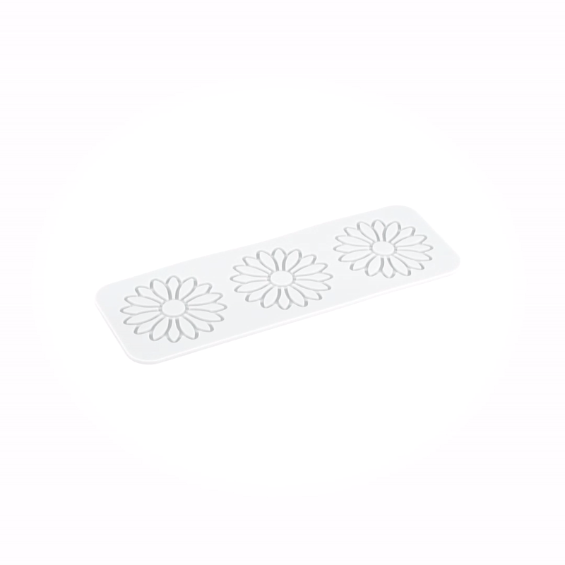 Pastry Tek Gray Silicone Flower Fondant Impression Mat - 1 count box