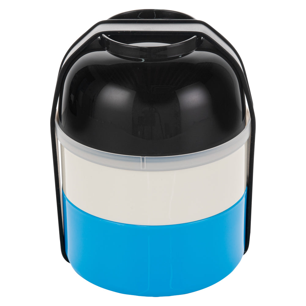 Bento Tek 22 oz Ichiro Kokeshi Bento Box - Two Tiers - 4 1/4" x 4 1/4" x 5 1/4" - 1 count box