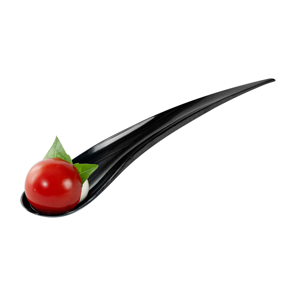 Chef 101 Black Plastic Deco Party Spoon - 8" - 500 count box
