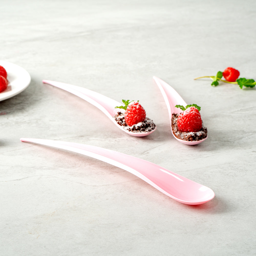 Chef 101 Pink Plastic Deco Party Spoon - 8" - 500 count box