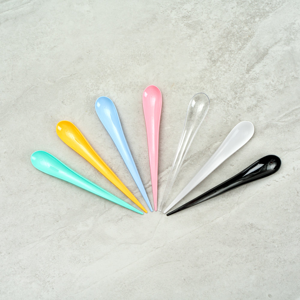 Chef 101 White Plastic Deco Party Spoon - 8" - 500 count box