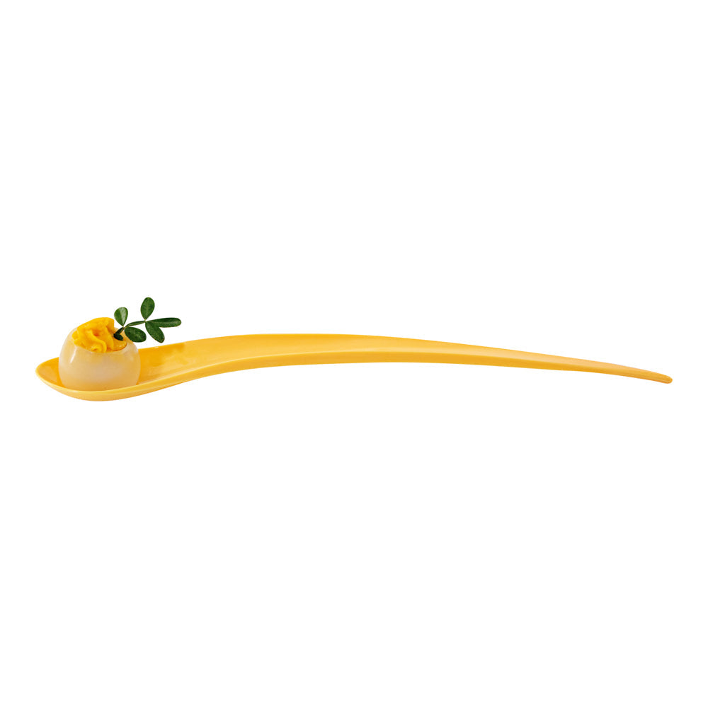 Chef 101 Yellow Plastic Deco Party Spoon - 8" - 500 count box