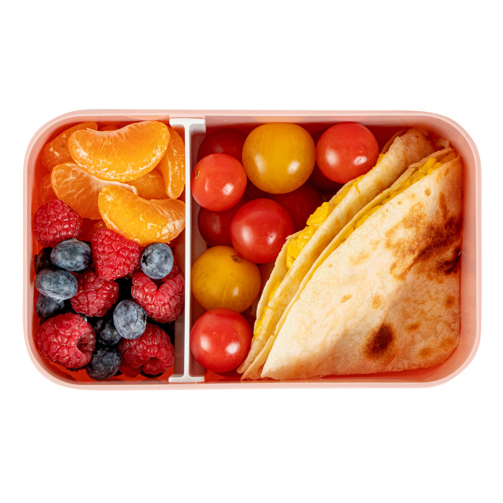 Bento Tek 34 oz Pink Buddha Box Lunch Container - with White Lid - 7 1/2" x 4 3/4" x 2 1/2" - 1 count box