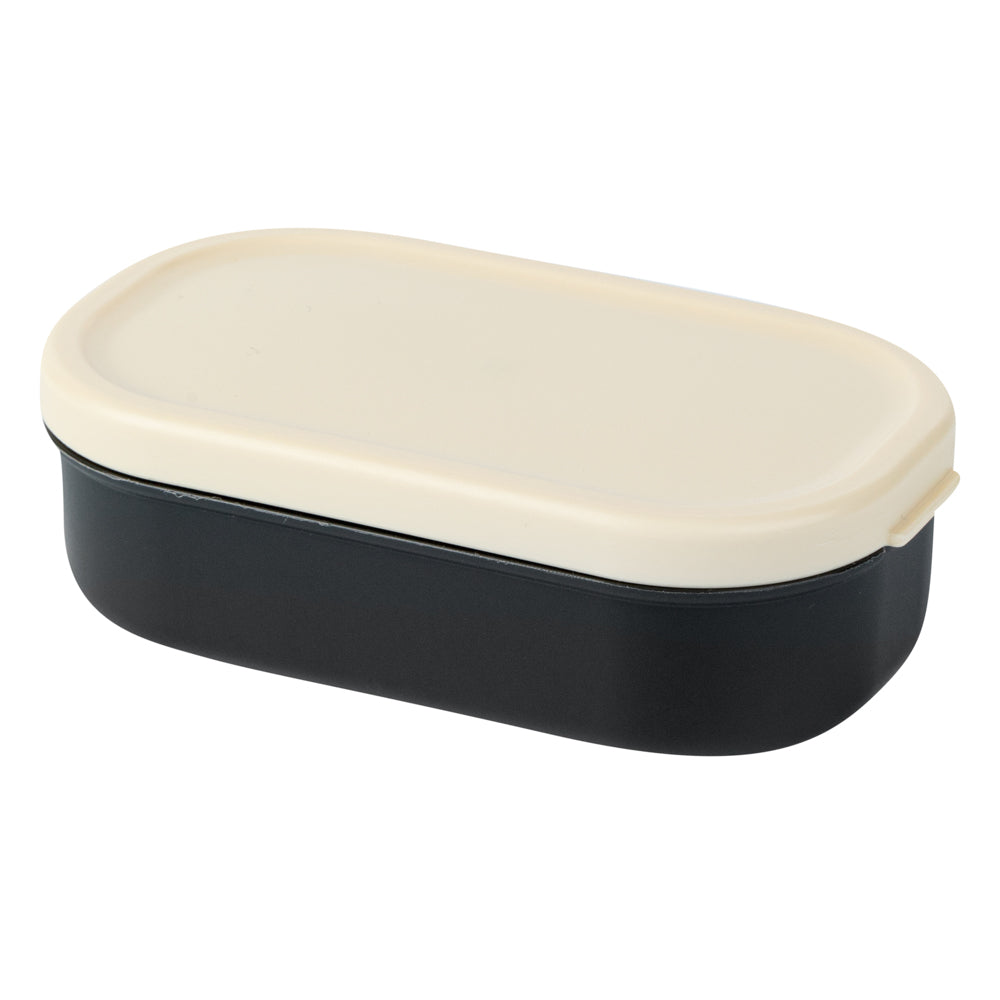 Bento Tek 41 oz Wood Grain and Black Buddha Box All-in-One Lunch Box - with Utensils, Sauce Cup - 7 1/4" x 4 1/4" x 4" - 1 count box