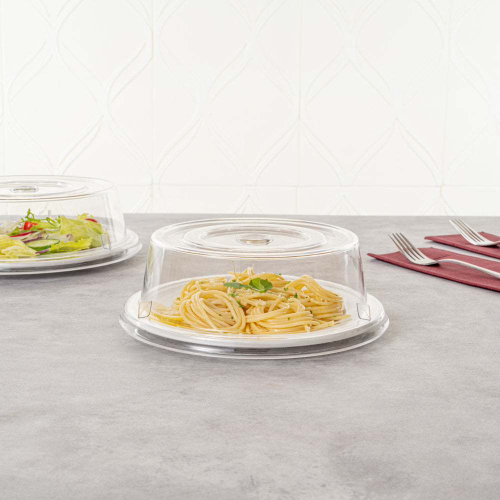 Cater Tek Clear Polycarbonate Plate Cover - 8 1/2" - 10 count box