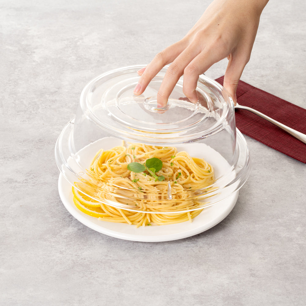 Cater Tek Clear Polycarbonate Plate Cover - 8 1/2" - 10 count box