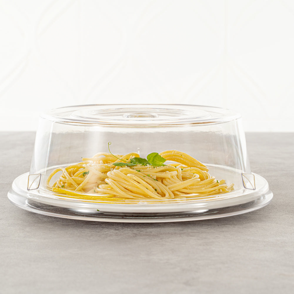 Cater Tek Clear Polycarbonate Plate Cover - 8 1/2" - 10 count box