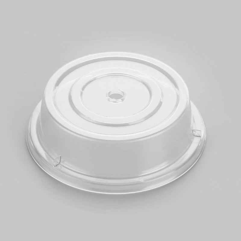 Cater Tek Clear Polycarbonate Plate Cover - 9 1/2" - 10 count box