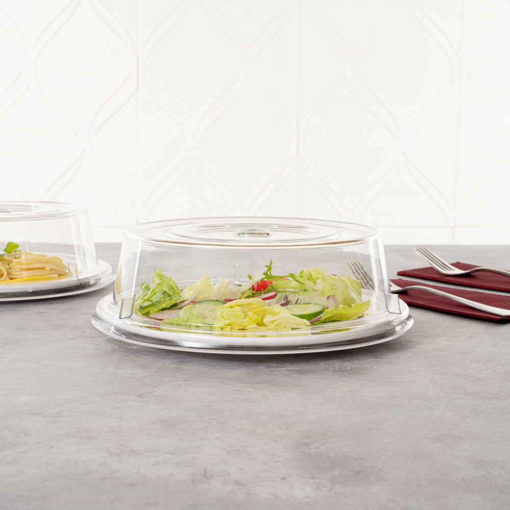 Cater Tek Clear Polycarbonate Plate Cover - 9 1/2" - 10 count box