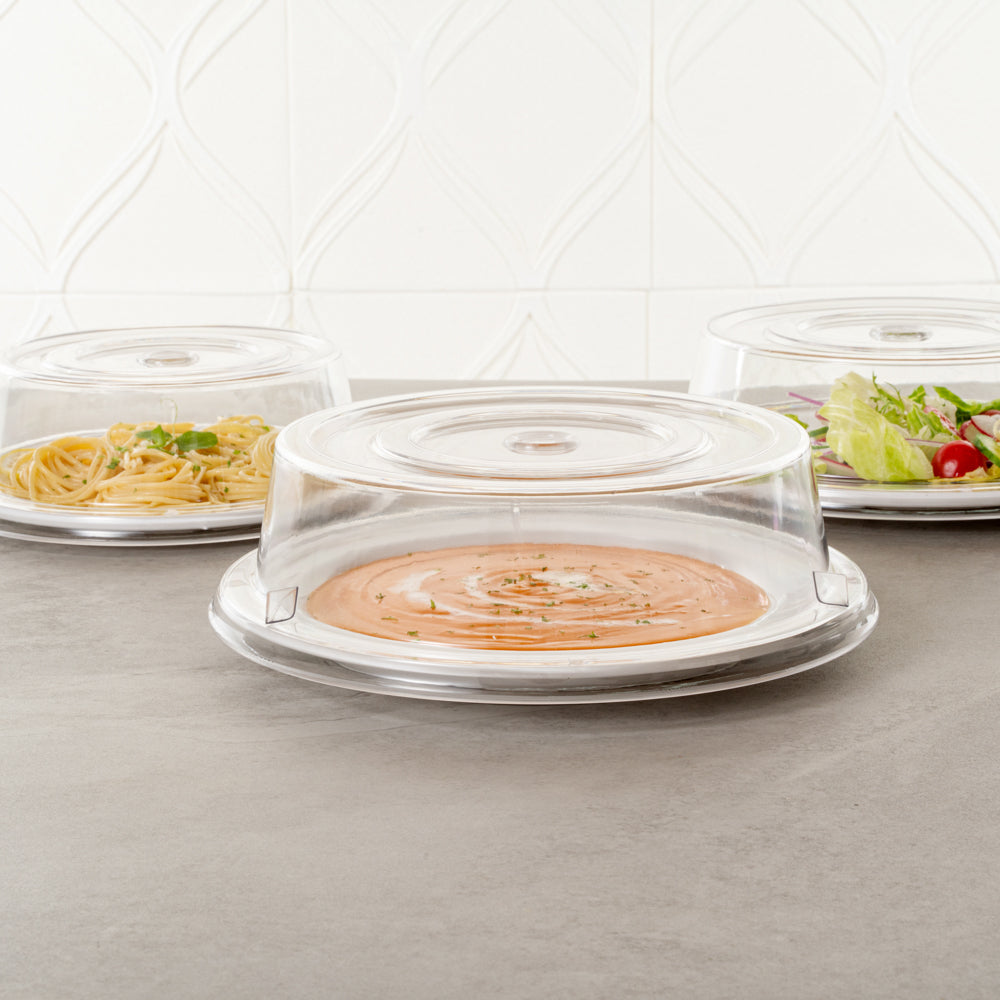 Cater Tek Clear Polycarbonate Plate Cover - 10 1/4" - 10 count box