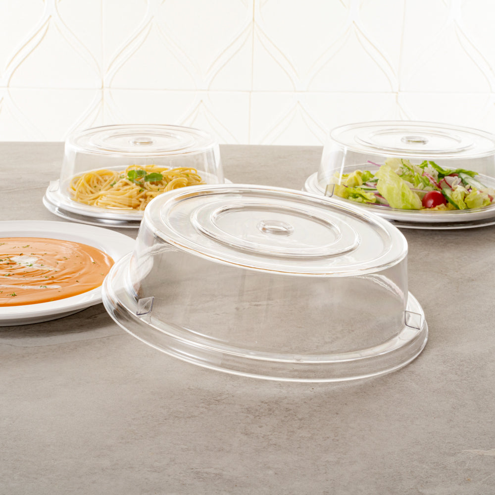 Cater Tek Clear Polycarbonate Plate Cover - 10 1/4" - 10 count box