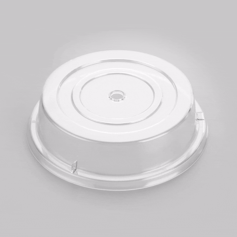 Cater Tek Clear Polycarbonate Plate Cover - 11" - 10 count box