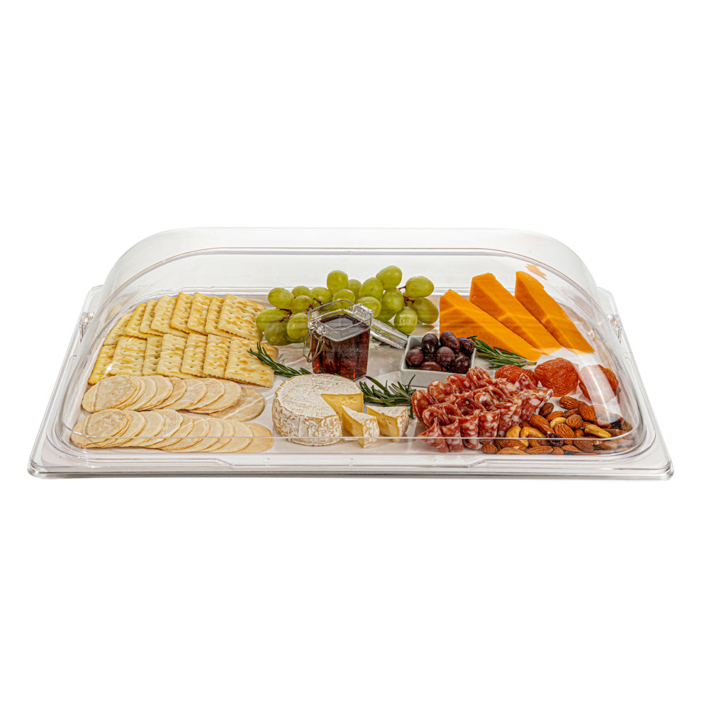 Cater Tek Clear Polycarbonate Plate Cover - Full Size - 21" x 13 1/4" - 1 count box