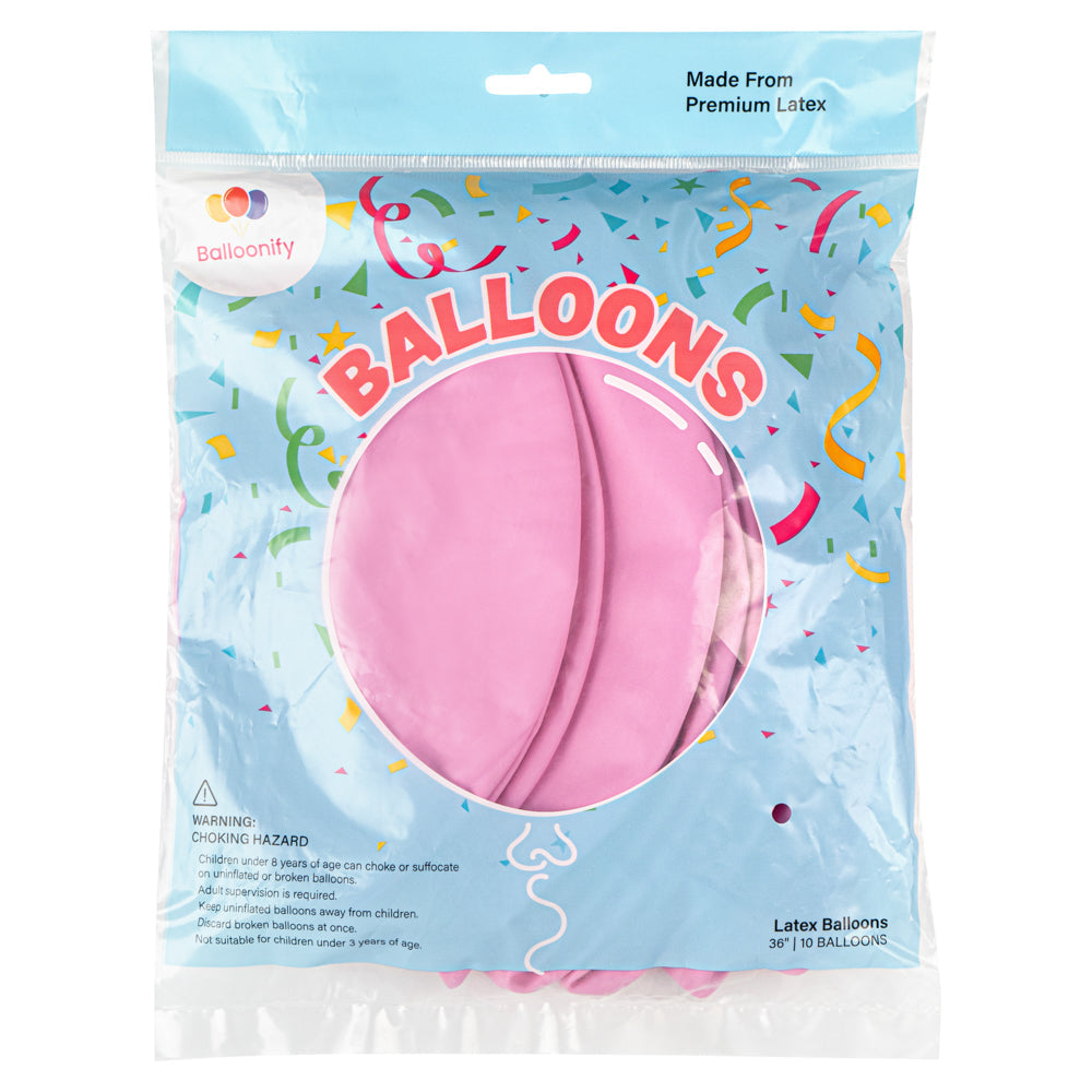 Balloonify Pastel Rose Red Latex Balloon - 36" - 10 count box