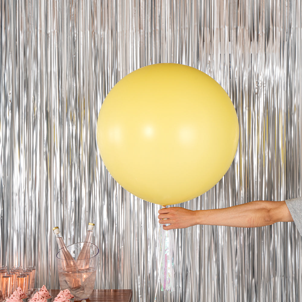 Balloonify Pastel Yellow Latex Balloon - 36" - 10 count box
