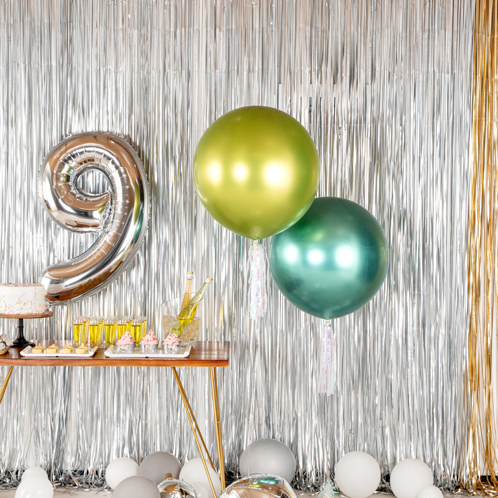 Balloonify Metallic Eco Green Latex Balloon - 36" - 10 count box