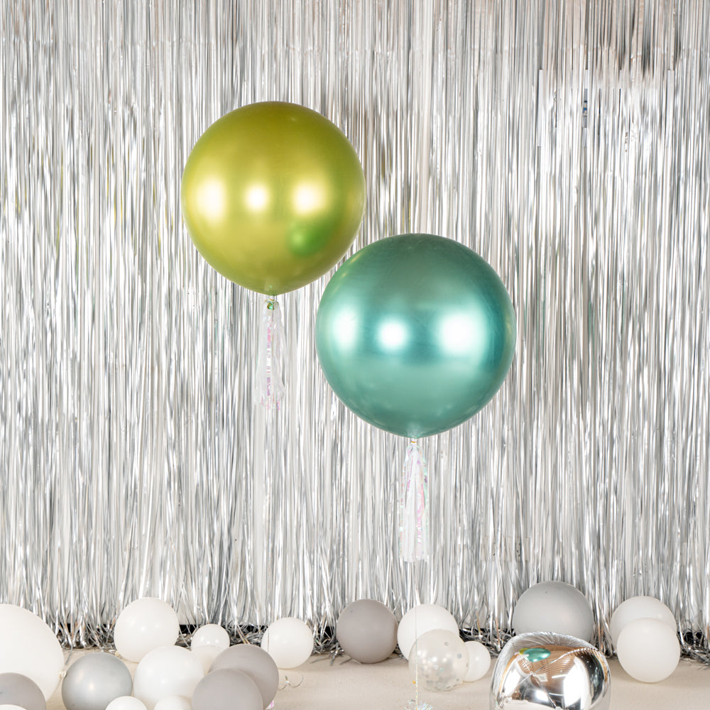 Balloonify Metallic Green Latex Balloon - 36" - 10 count box