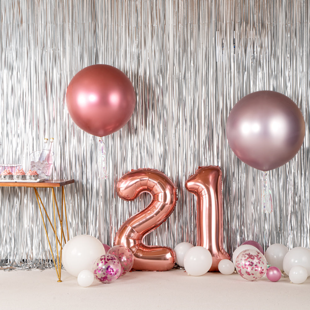 Balloonify Metallic Pink Latex Balloon - 36" - 10 count box