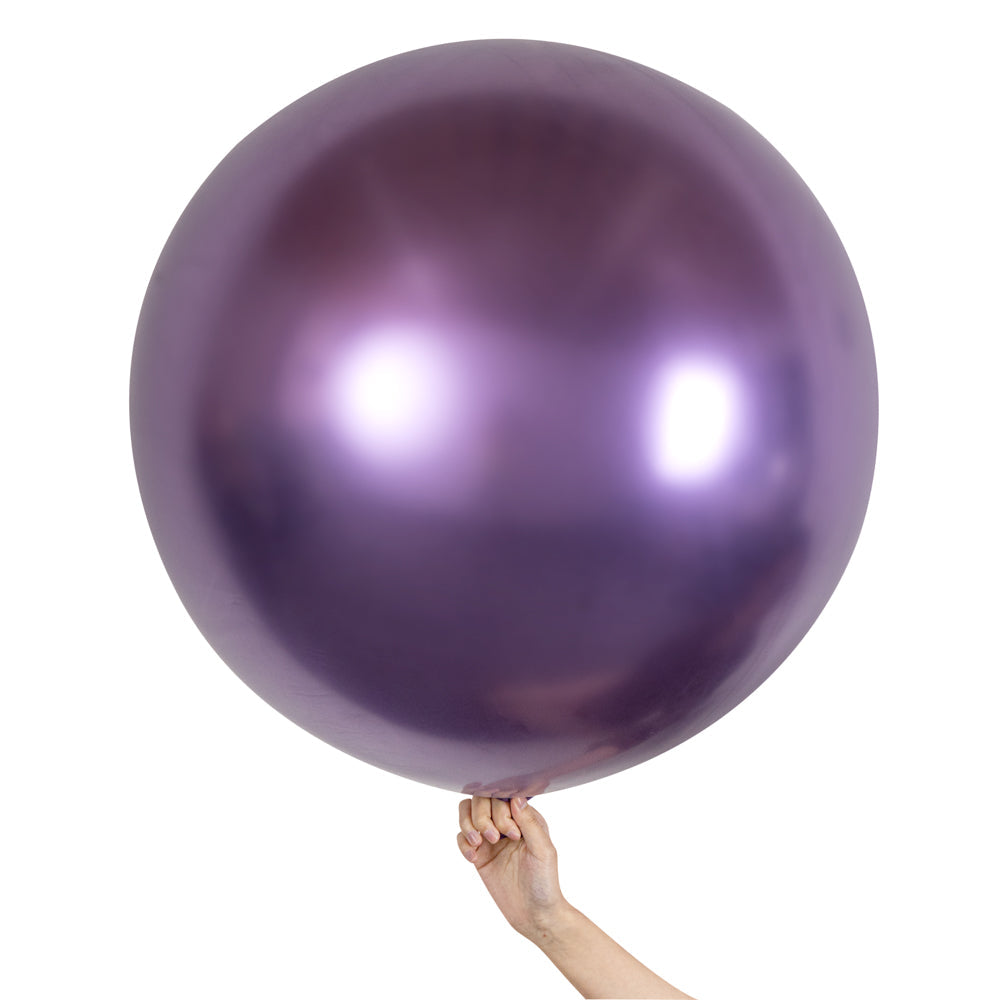 Balloonify Metallic Purple Latex Balloon - 36" - 10 count box