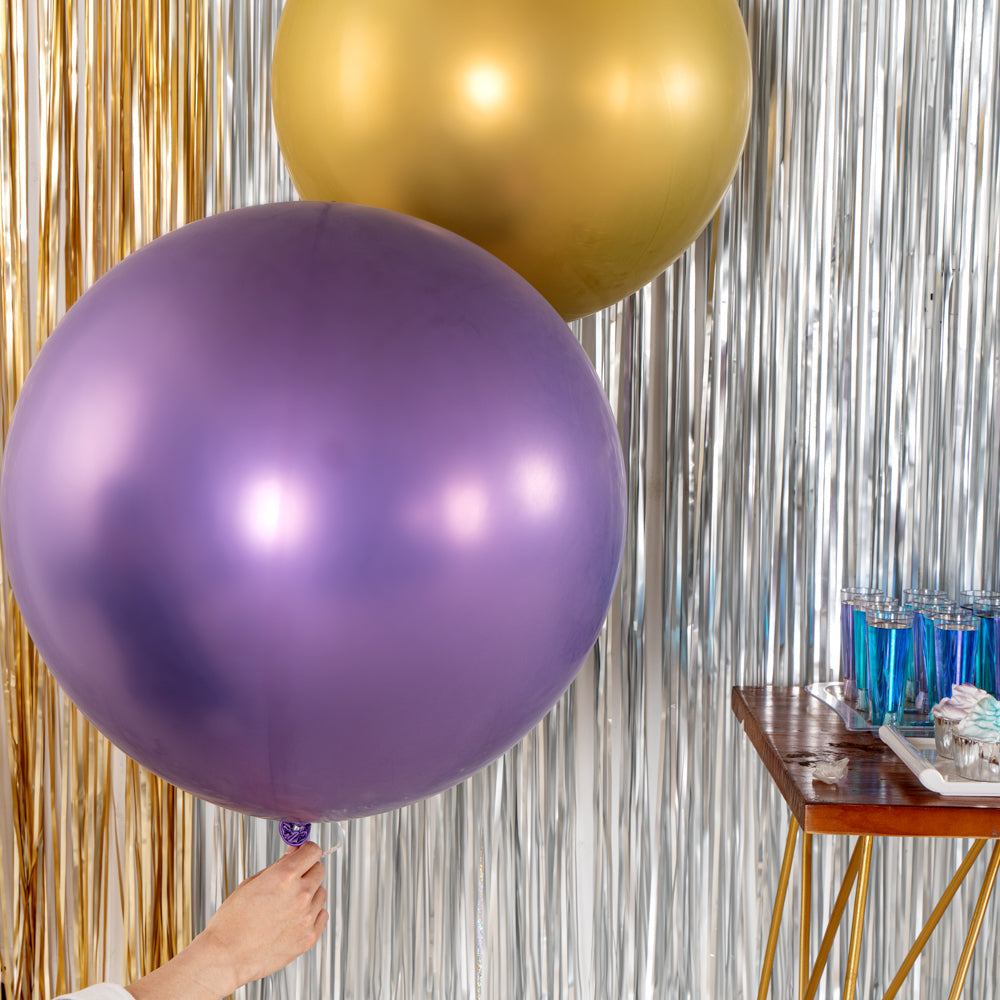 Balloonify Metallic Purple Latex Balloon - 36" - 10 count box