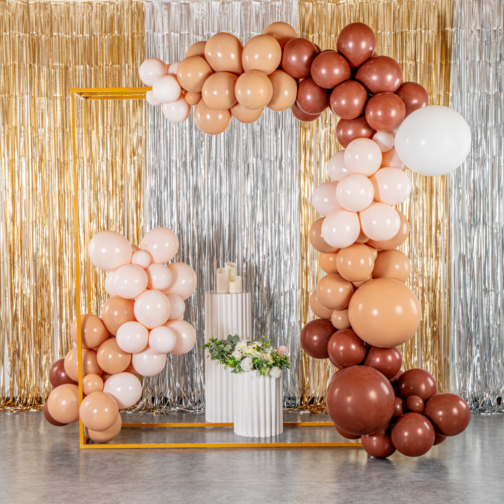 Balloonify Brown, Beige and White Balloon Arch / Garland Kit - 141 Pieces - 1 count box