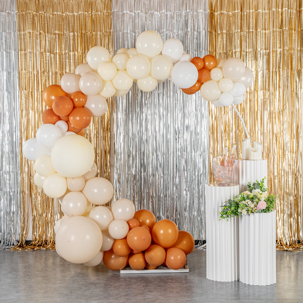 Balloonify Brown, Beige and White Balloon Arch / Garland Kit - 149 Pieces - 1 count box