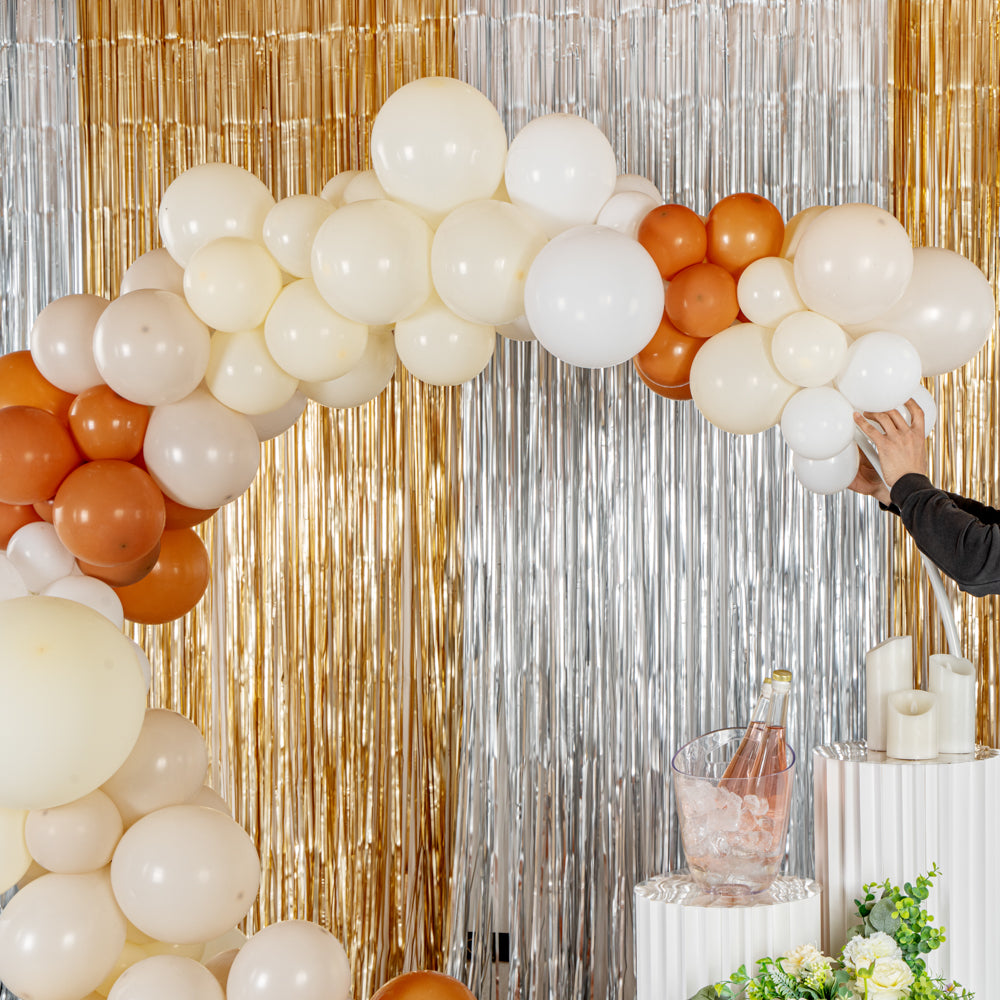 Balloonify Brown, Beige and White Balloon Arch / Garland Kit - 149 Pieces - 1 count box