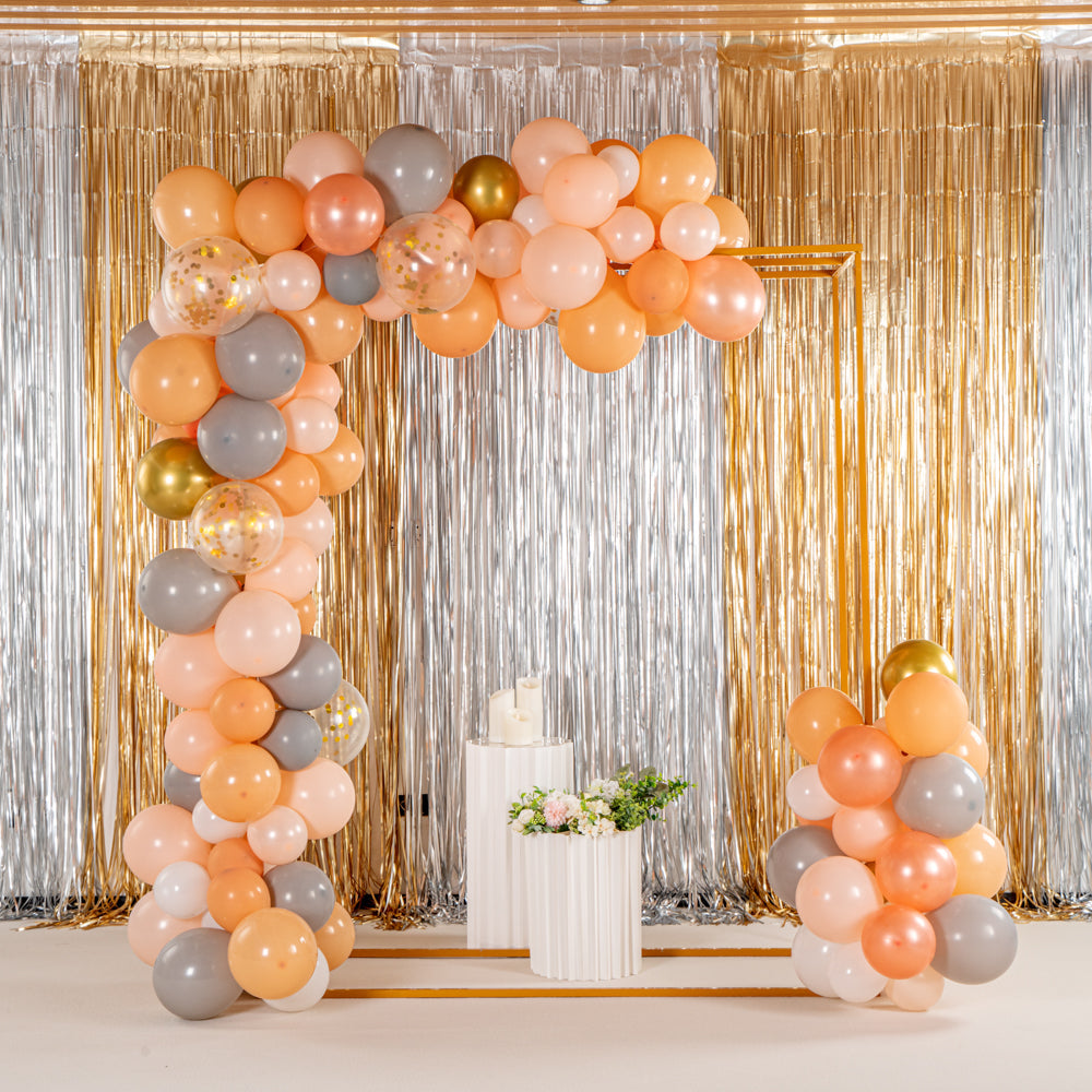 Balloonify Coral, White and Gold Balloon Arch / Garland Kit - 129 Pieces - 1 count box