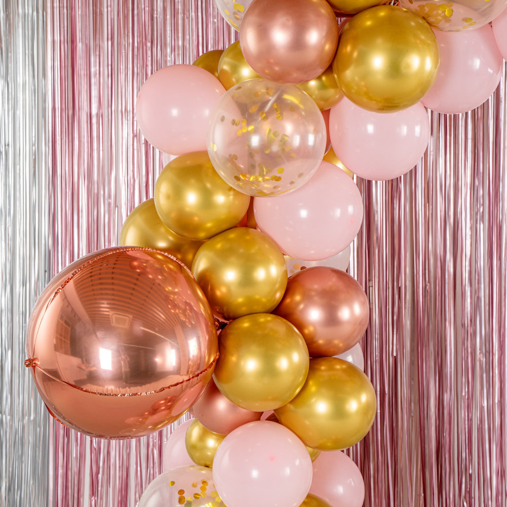 Balloonify Pink and Gold Balloon Arch / Garland Kit - 137 Pieces - 1 count box