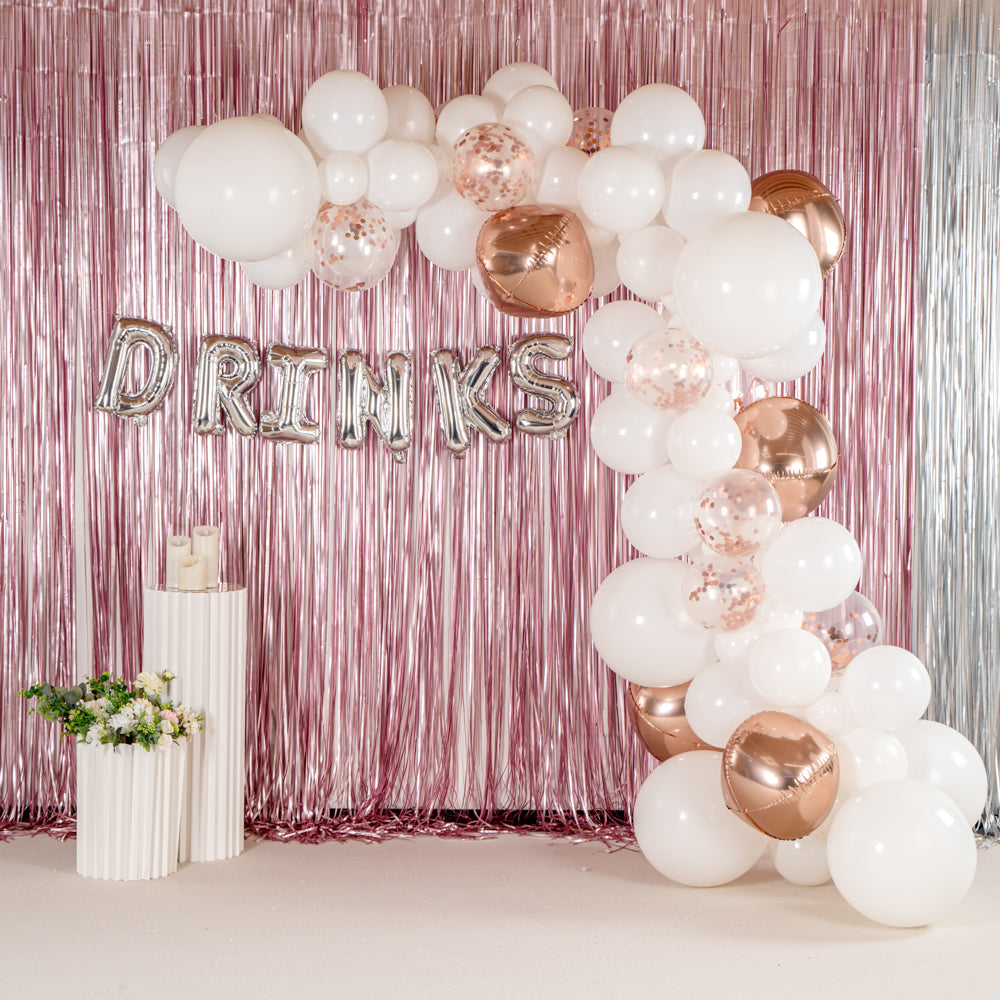 Balloonify White and Rose Gold Balloon Arch / Garland Kit - 113 Pieces - 1 count box