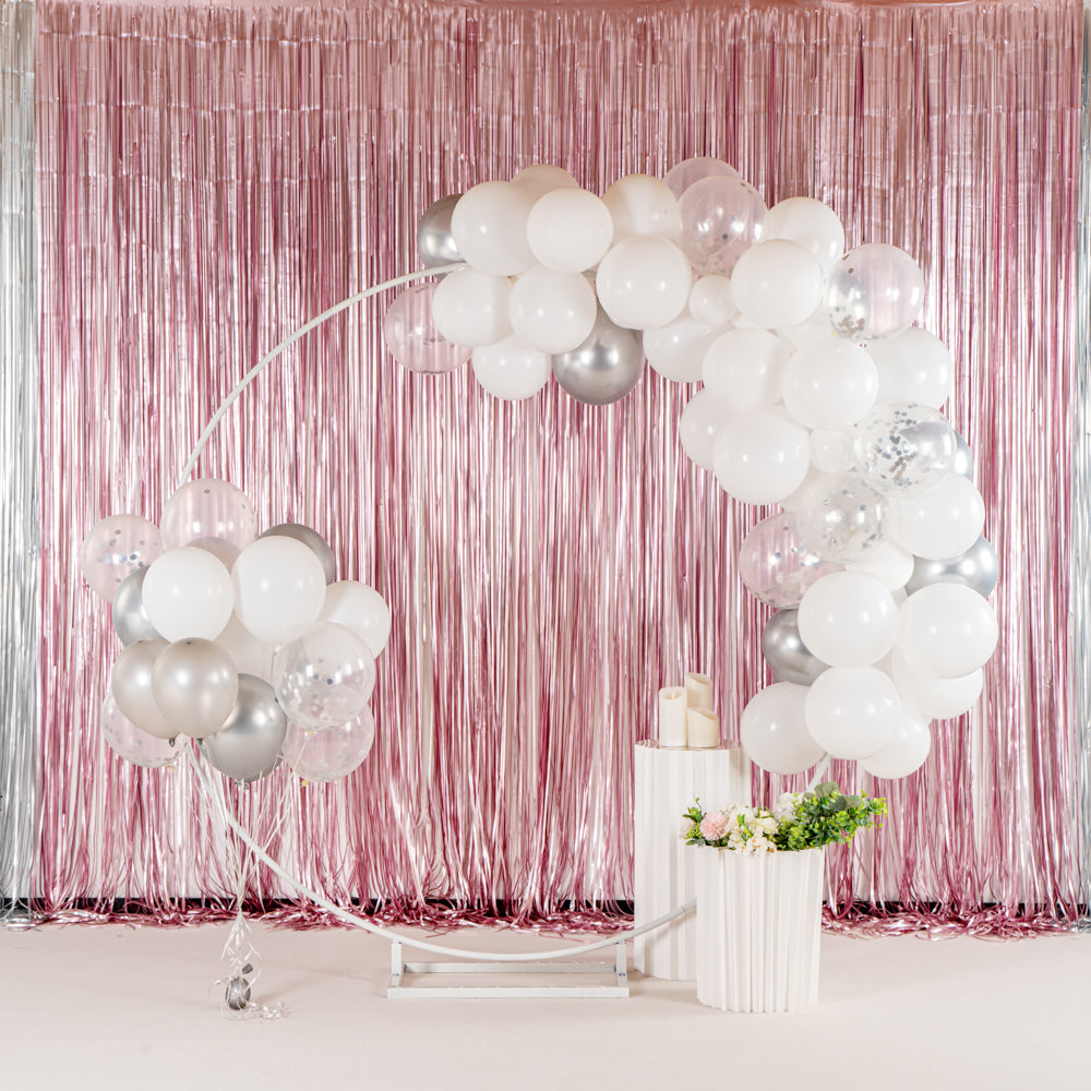 Balloonify White and Silver Balloon Arch / Garland Kit - 72 Pieces - 1 count box