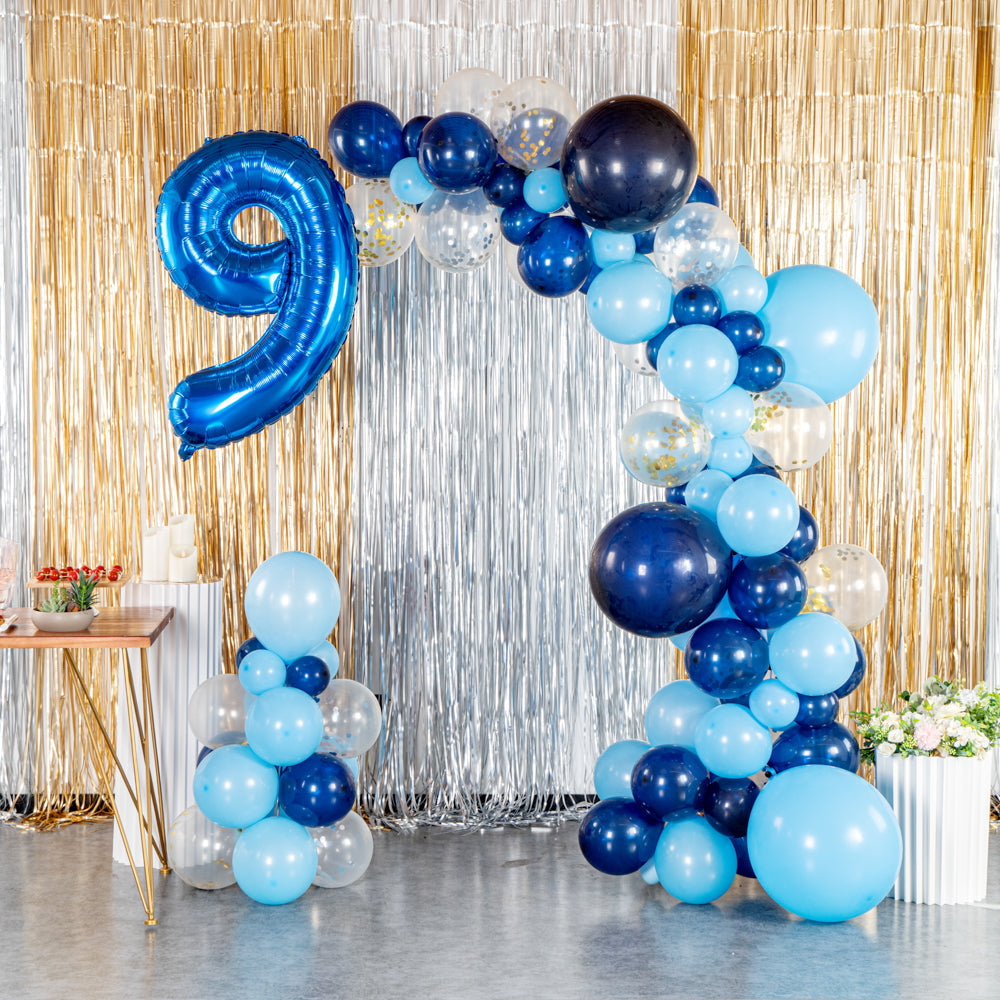 Balloonify Navy and Sky Blue Balloon Arch / Garland Kit - 106 Pieces - 1 count box