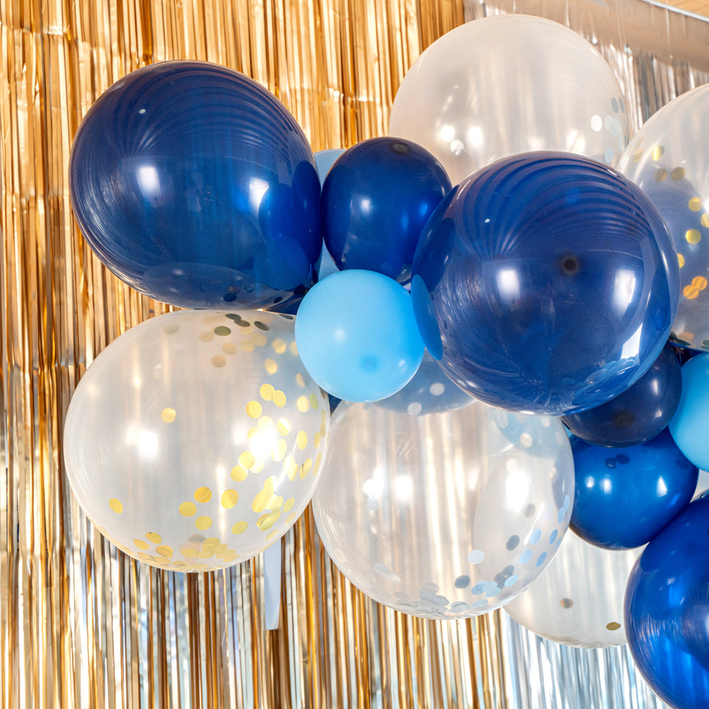 Balloonify Navy and Sky Blue Balloon Arch / Garland Kit - 106 Pieces - 1 count box