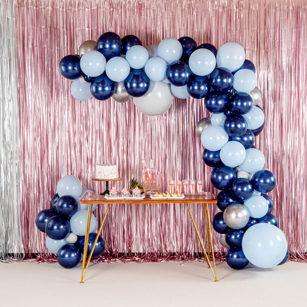 Balloonify Navy, Sky Blue and White Balloon Arch / Garland Kit - 1 count box