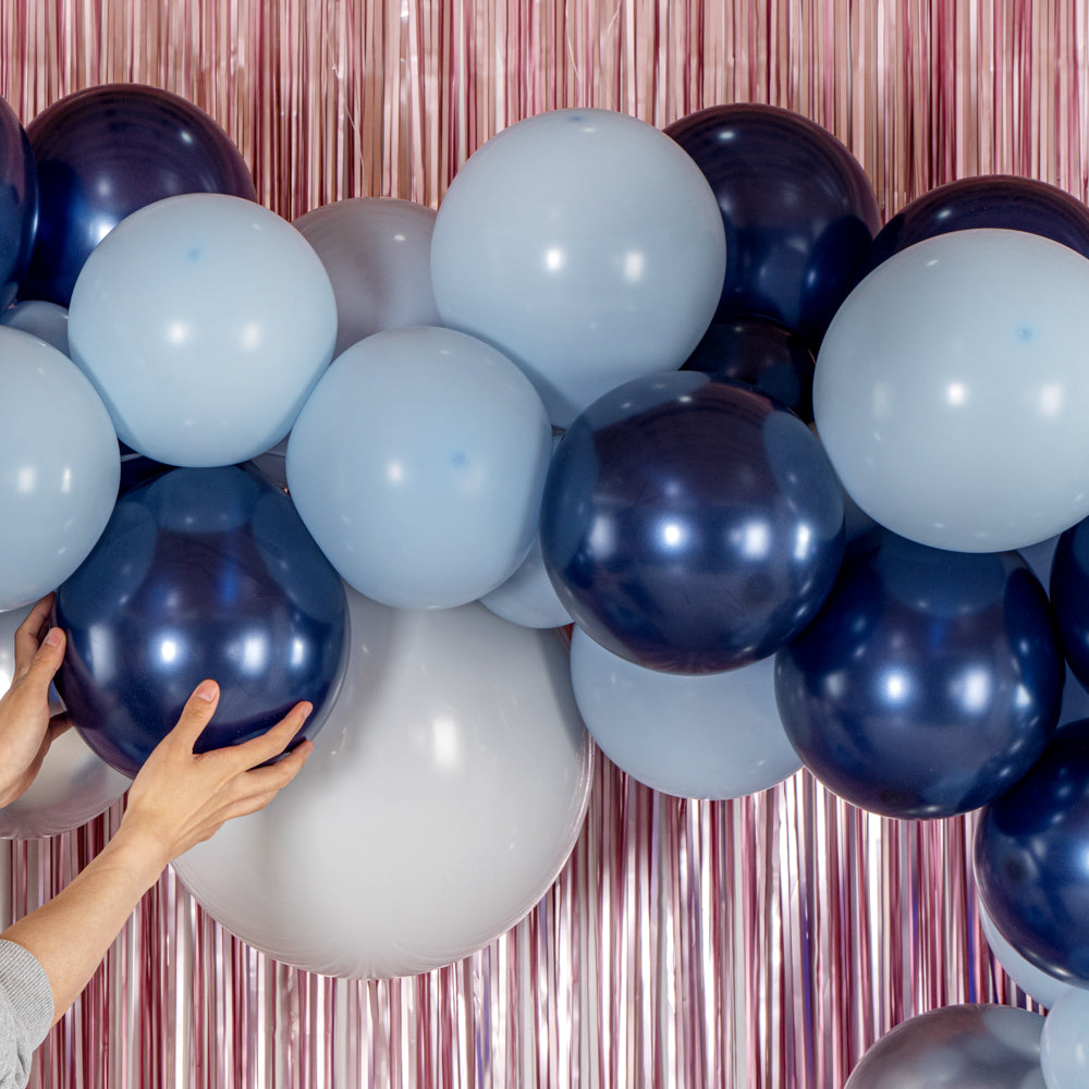 Balloonify Navy, Sky Blue and White Balloon Arch / Garland Kit - 1 count box