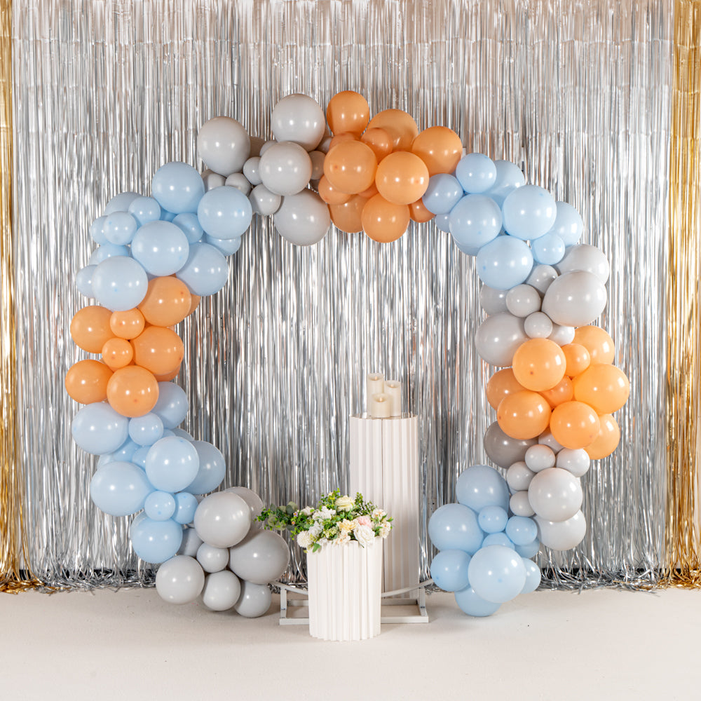 Balloonify Blue, White and Beige Balloon Arch / Garland Kit - 163 Pieces - 1 count box