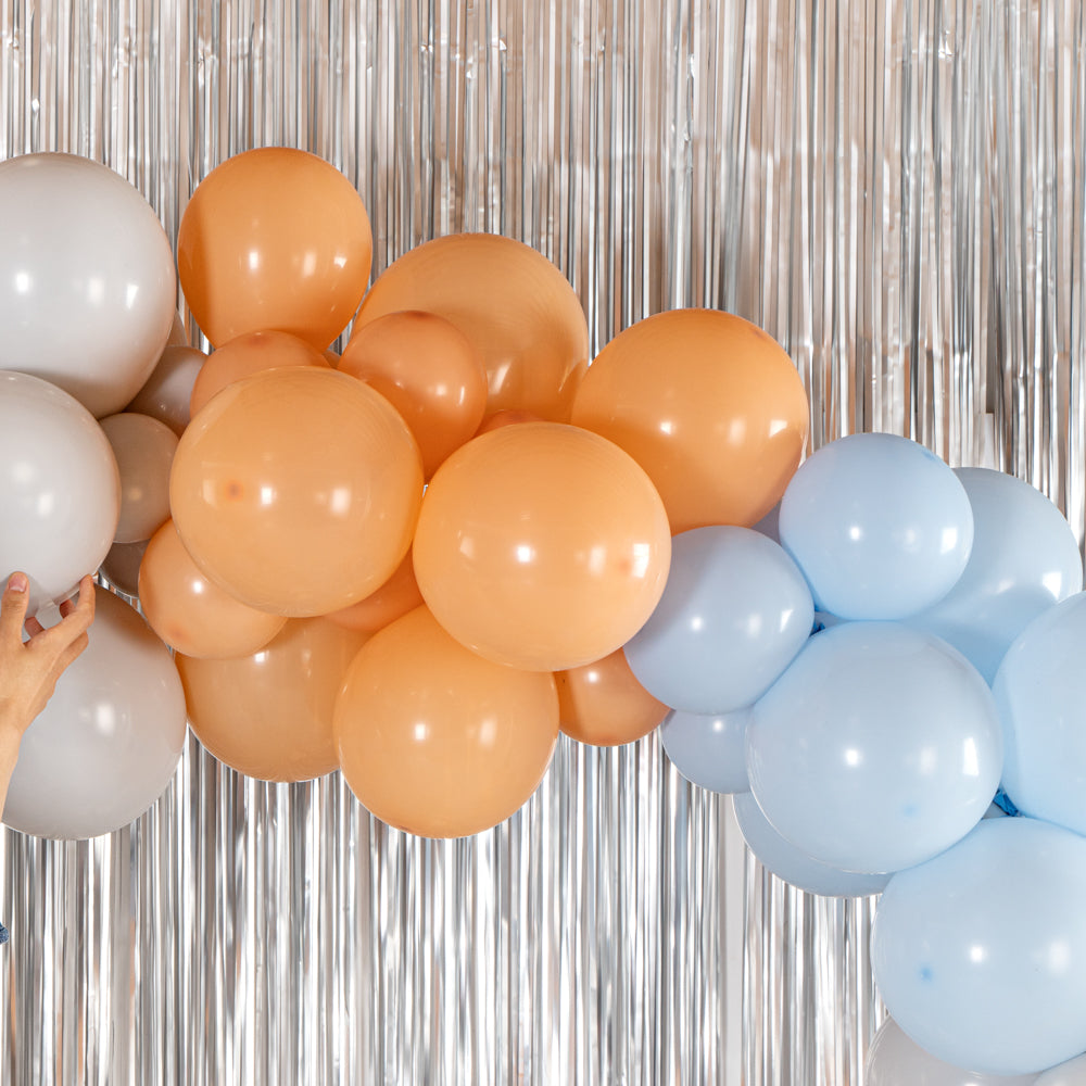 Balloonify Blue, White and Beige Balloon Arch / Garland Kit - 163 Pieces - 1 count box