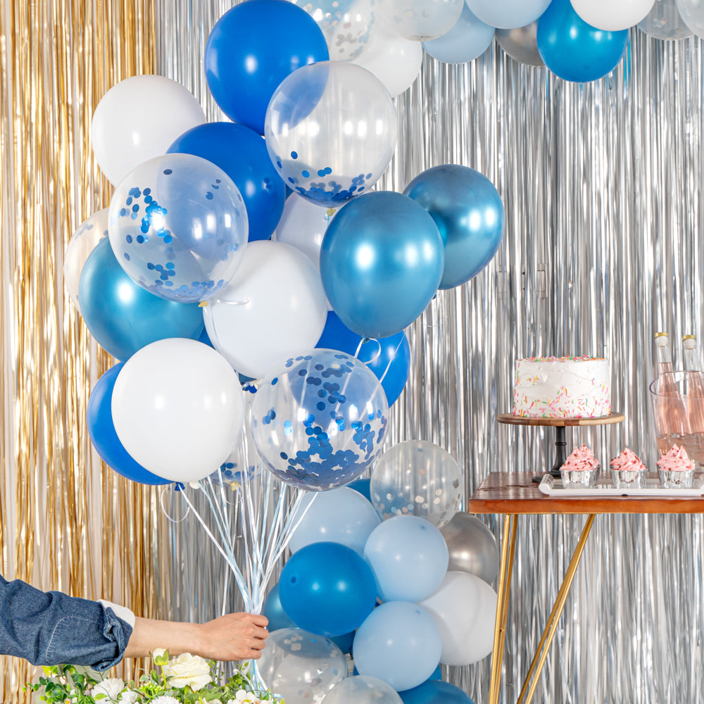 Balloonify Blue Confetti Balloon Set - 20 Pieces - 1 count box