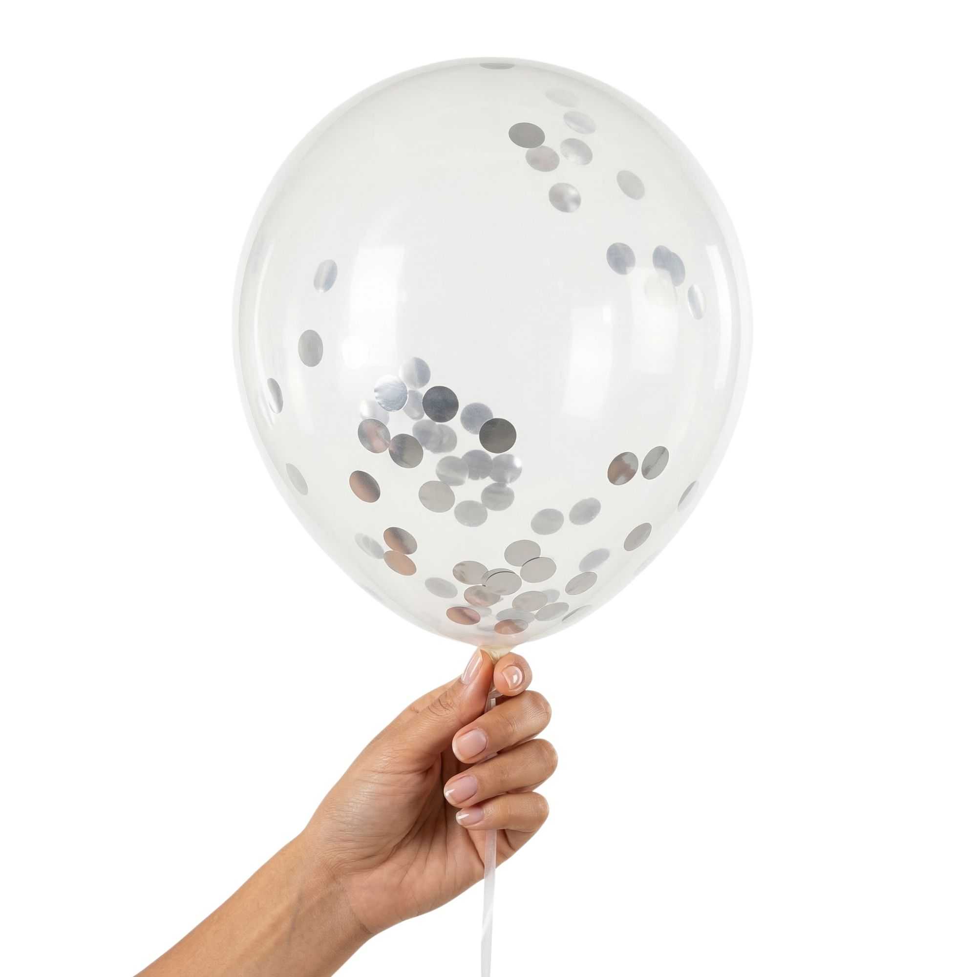 Balloonify Silver Confetti Balloon Set - 20 Pieces - 1 count box