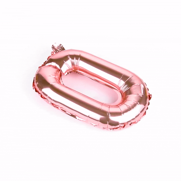 Balloonify Rose Gold Mylar Number 0 Balloon - 16" - 1 count box