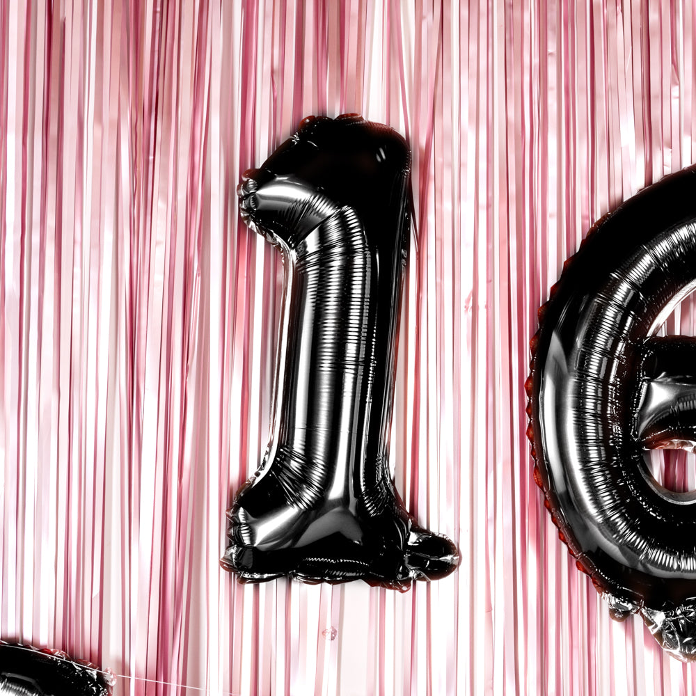 Balloonify Black Mylar Number 1 Balloon - 16" - 1 count box