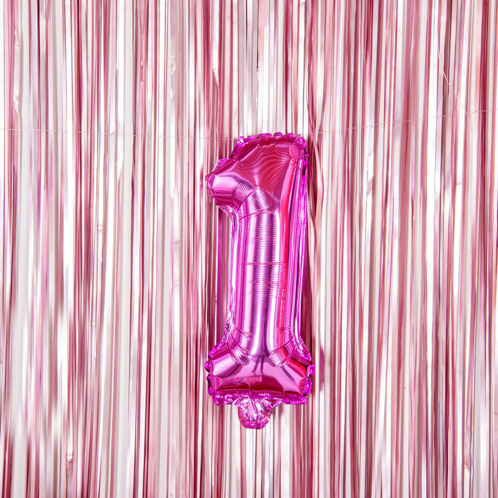 Balloonify Pink Mylar Number 1 Balloon - 16" - 1 count box