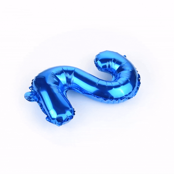 Balloonify Blue Mylar Number 2 Balloon - 16" - 1 count box